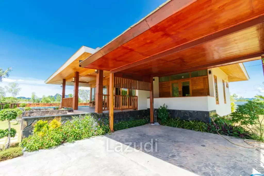 10 Rai land with 3 Bed pool villa Stunning mountain View