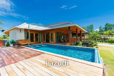 10 Rai land with 3 Bed pool villa Stunning mountain View