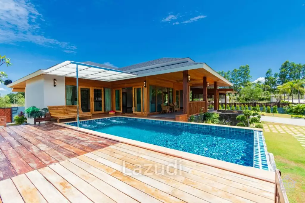 10 Rai land with 3 Bed pool villa Stunning mountain View