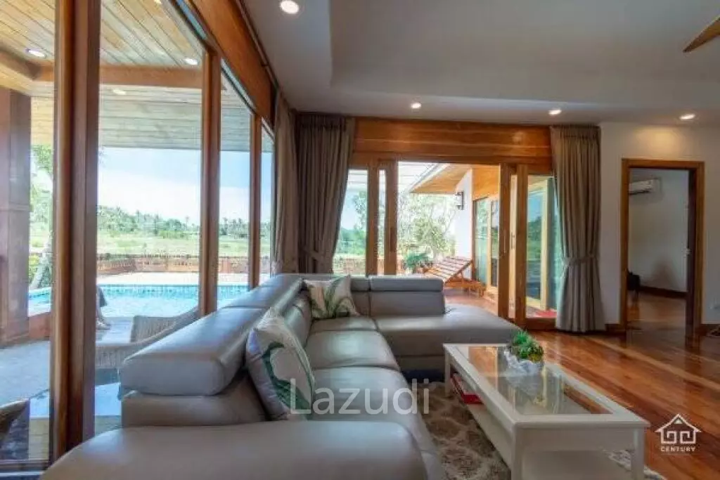 10 Rai land with 3 Bed pool villa Stunning mountain View