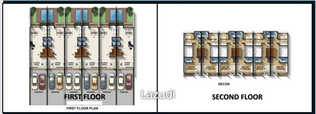 ทาวน์เฮ้าส์ 2 ห้องนอน หัวหิน