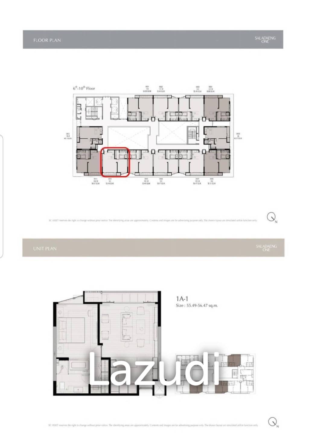 57 Sqm 1 Bed Saladaeng One For sale