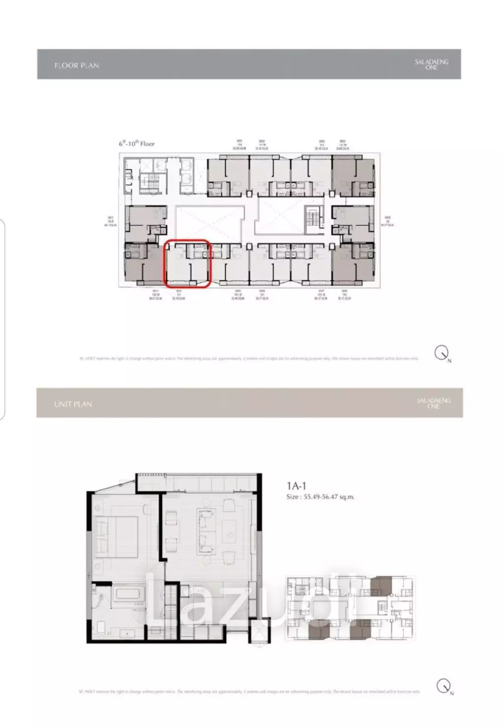57 Sqm 1 Bed Saladaeng One For sale