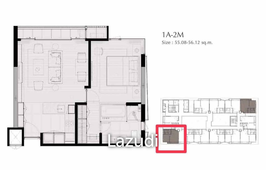 57 Sqm 1 Bed Saladaeng One For sale