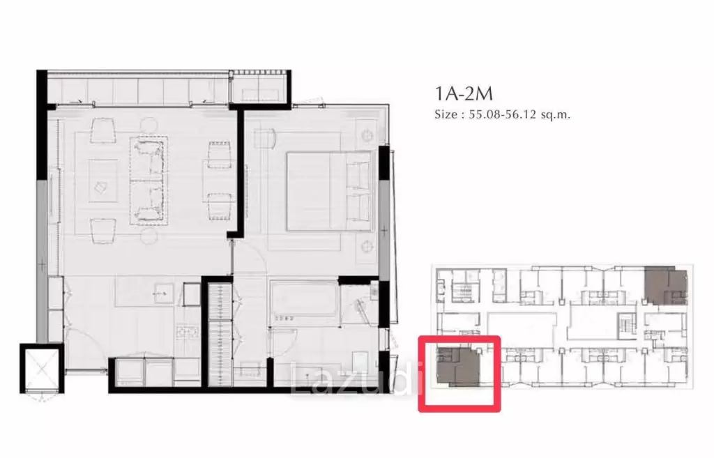 57 Sqm 1 Bed Saladaeng One For sale