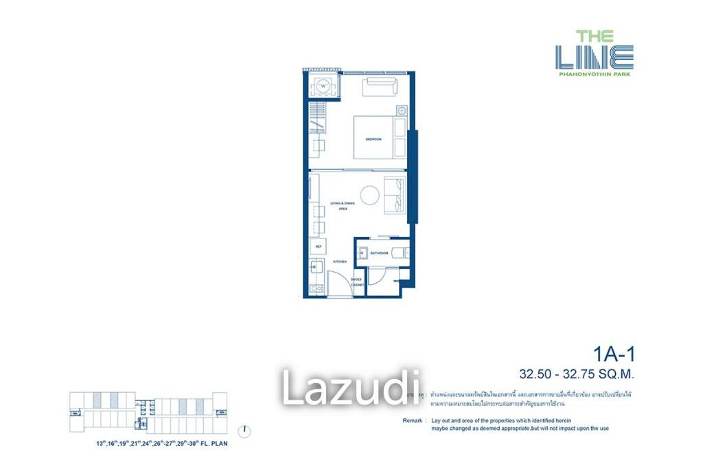 1 Bed 32 Sqm THE LINE Phahonyothin Park For Sale