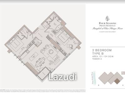 2 bed 120.99SQM, Four Seasons Private Residences Bangkok