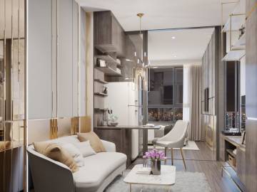1 Bed plus 1 Bath 33.51 SQ.M KnightsBridge Collage Sukhumvit 107