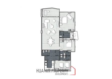 3 Bed 147.82SQM Veranda Residence Hua-Hin