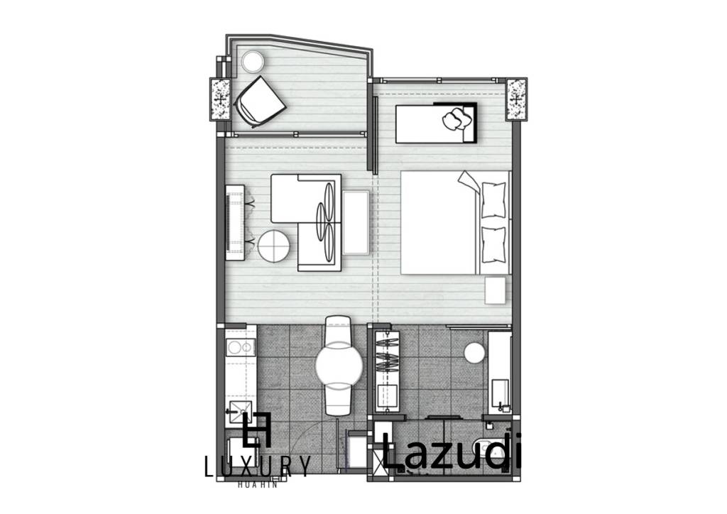 1 Bed  1 Bath 42 SQ.M Veranda Residence Hua-Hin