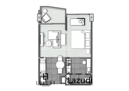 1 Bed  1 Bath 42 SQ.M Veranda Residence Hua-Hin