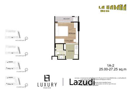 1 ห้องนอน 25.52ตร.ม ลา ฮาบานา หัวหิน