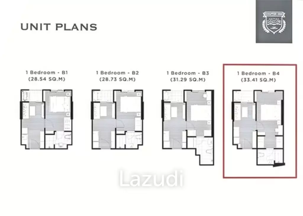 1 Bed 33 Sqm Chapter One the Campus Ladprao 1 For Sale and Rent