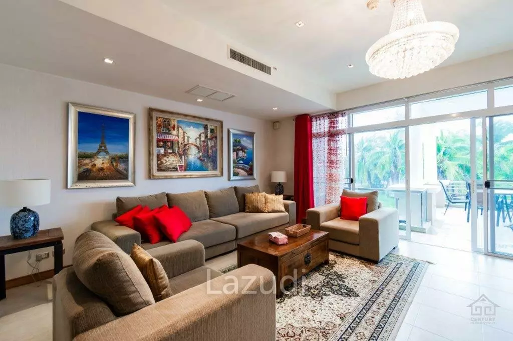 BLUE LAGOON : Immaculately presented 2nd floor 2 bed condo overlooking large swimming pool lagoon.