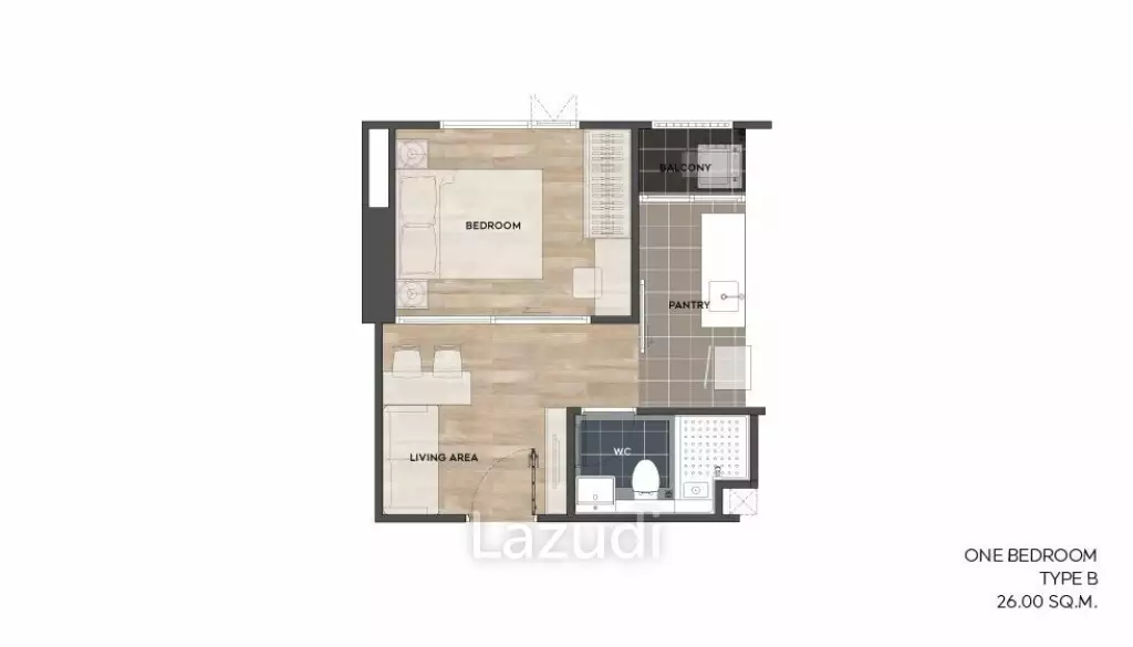 Aspire Ratchada - Wongsawang 1 Bed 26 Sqm For Sale