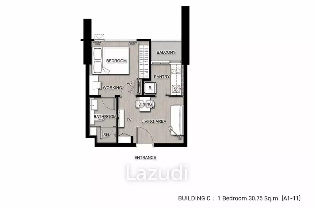 The Saint Residences 1 Bed 30 Sqm with Park view For Sale