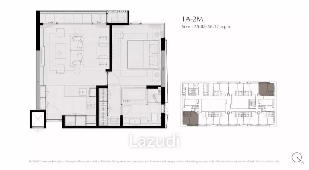57 Sqm 1 Bed 1 Bath Condo For Sale
