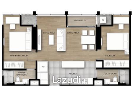 2 bed 69.98sq.m Quinn Sukhumvit 101