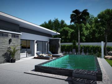 The Rice Gardens - Contemporary 2-4 Bedroom Garden Pool Villa in Maenam for sale