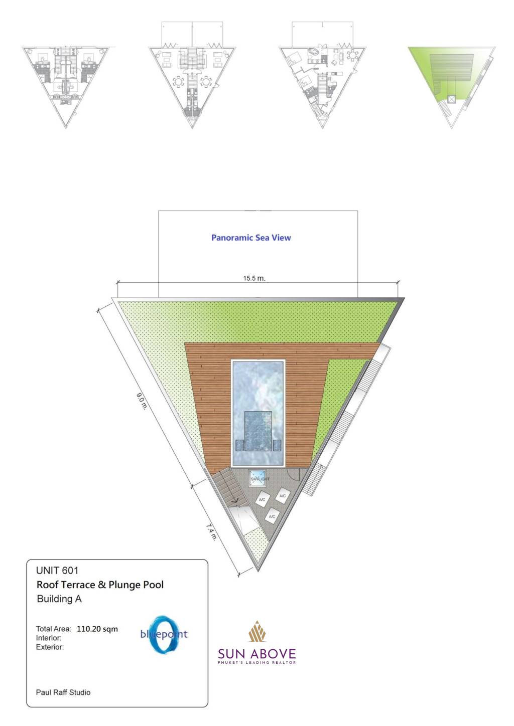 2 Bed 3 Bath  107.99 SQ.M  Bluepoint Condominium