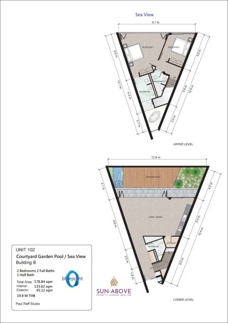 2 Bed 3 Bath 178.74 SQ.M Bluepoint Condominium