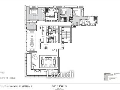 3 Bed 436 SQM, The St. Regis Bangkok For Sale