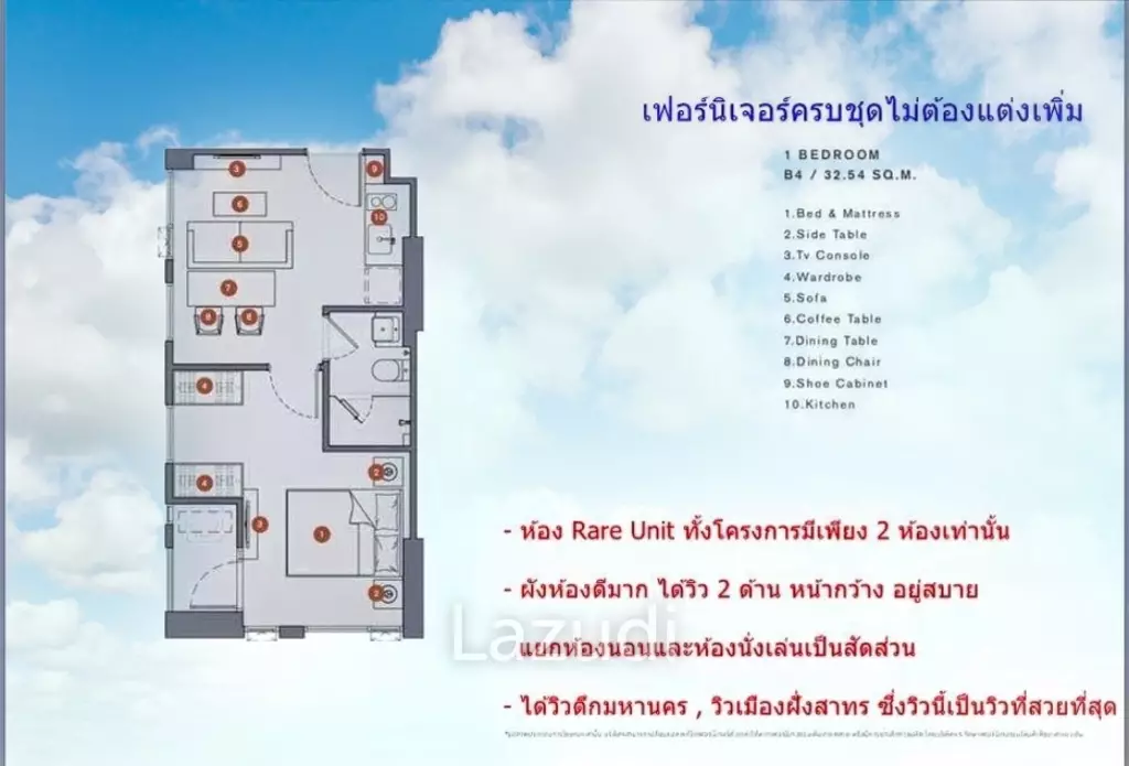 1 Bed 32 Sqm Chapter Chula-Samyan For Sale