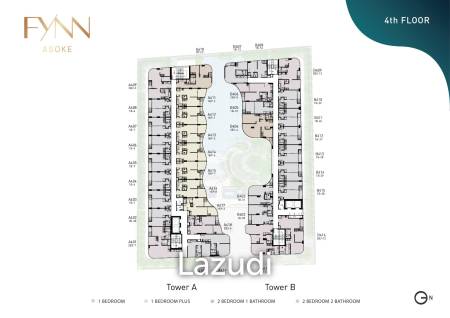 2 Bed 45.76SQ.M FYNN Asoke