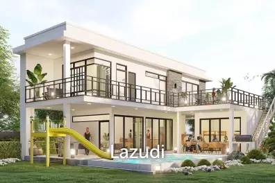 บ้านเดี่ยว 2 ชั้น ปาร์ตี้เฮ้าส์ / วิลล่า พร้อมสระ (จากุชชื่+สระเด็ก) 4 ห้องนอน 5 ห้องน้ำ 4,990,000
