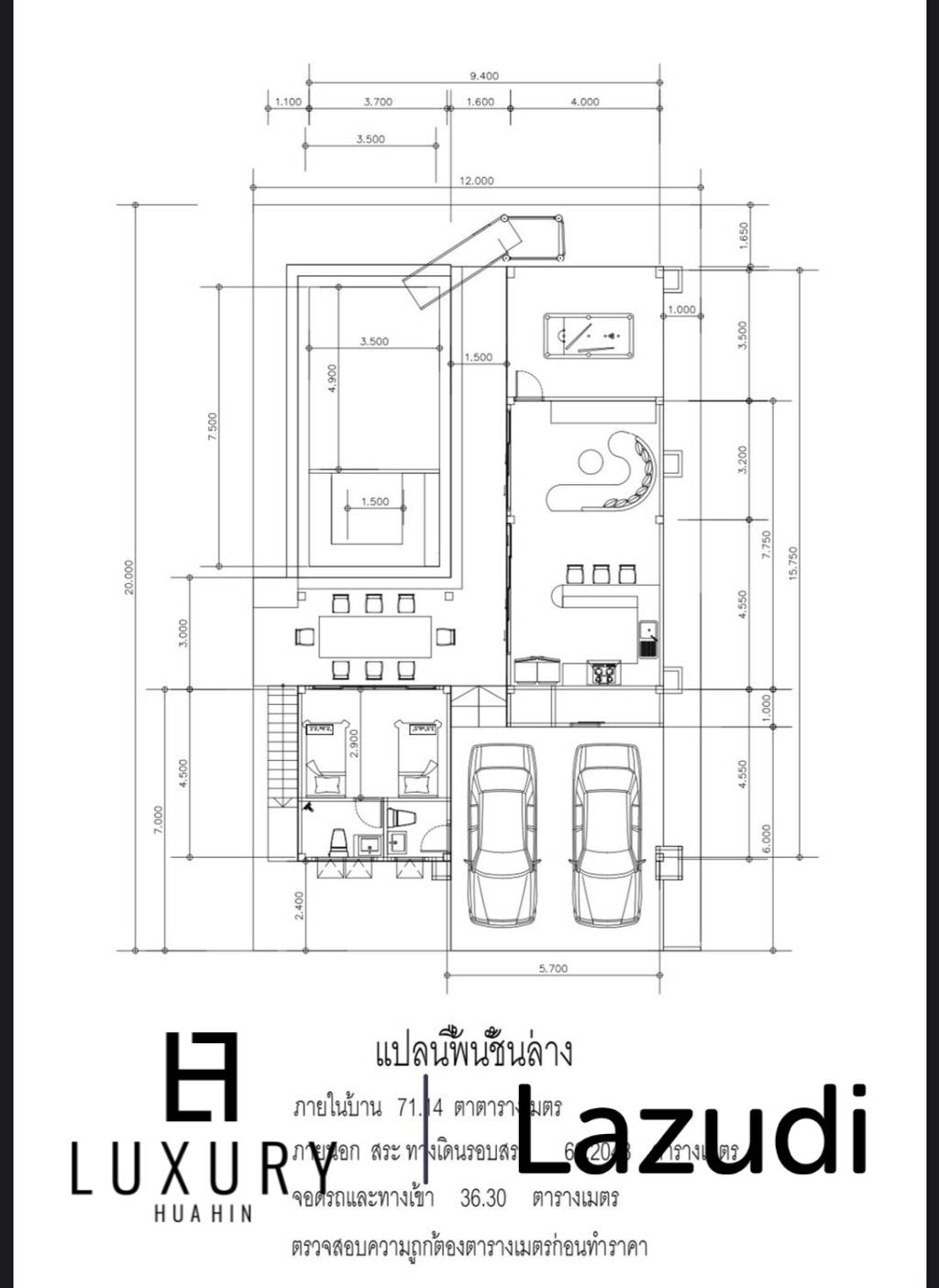 6,590,000 thb pool villa/party villa  4 bedrooms 5 bathrooms 300 SWM