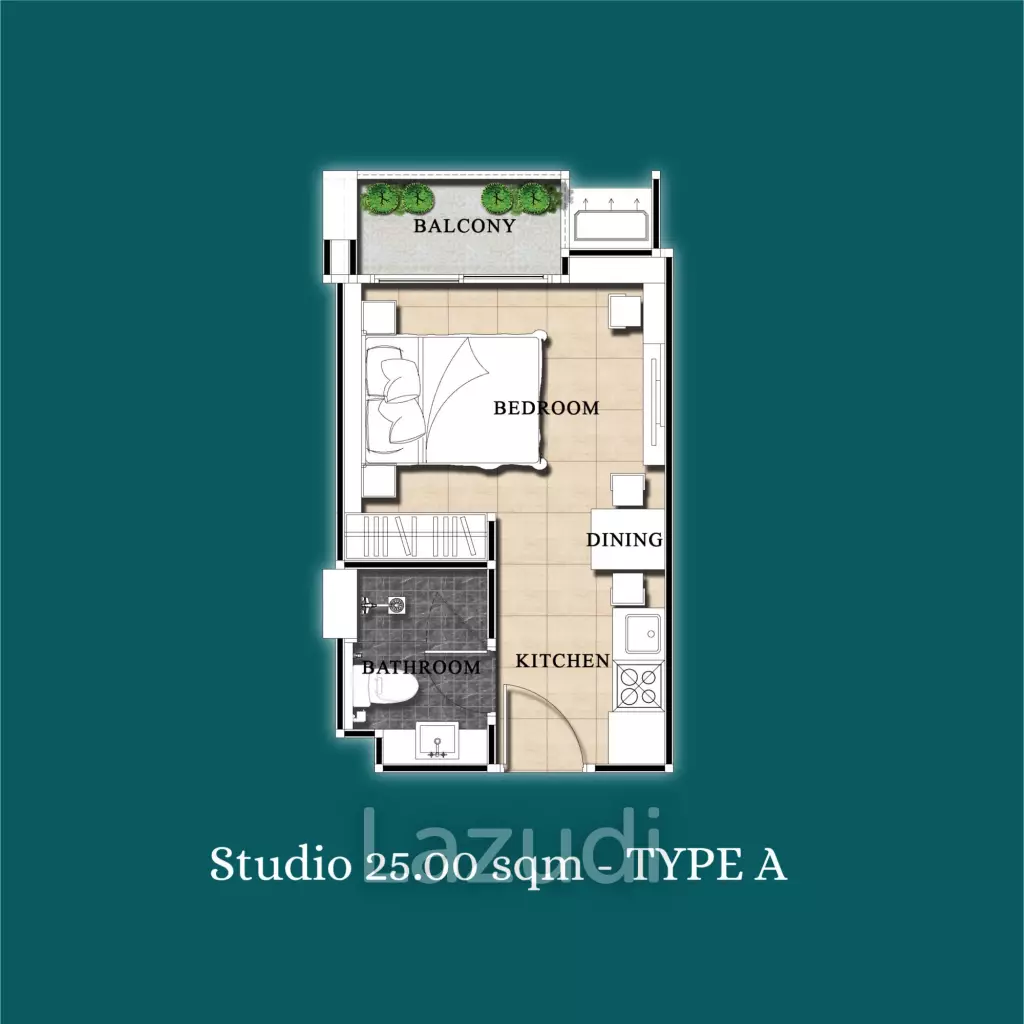 Studio 1 Bath 25 SQ.M. Dusit Grand Park 2