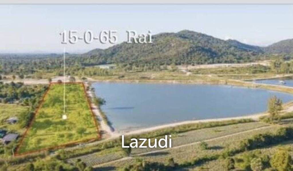 Large plot of land of 15 Rai at 2.8M baht per rai on the lake near Black Mountain Golf Course. 