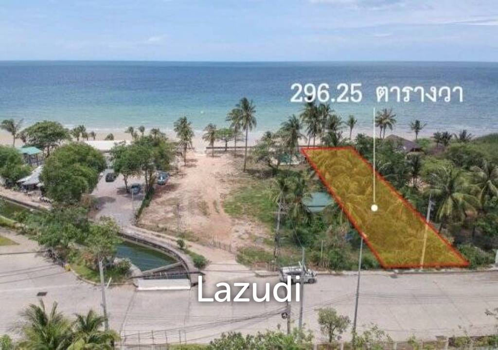Beachfront land of 1,184 sqm in the North of Hua hin.