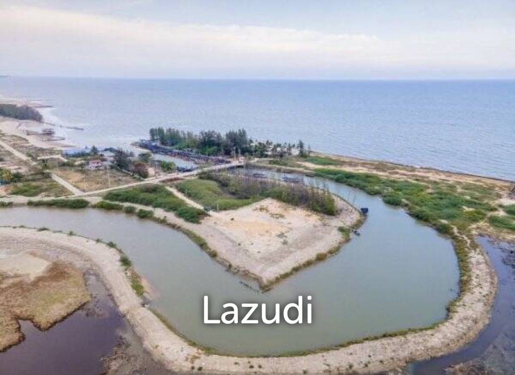 Beautiful and unique land of just over 2.75 rai next to river and very close to the beach