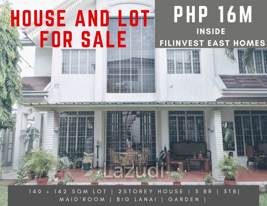 House and Lot for Sale with Garden inside Filinvest