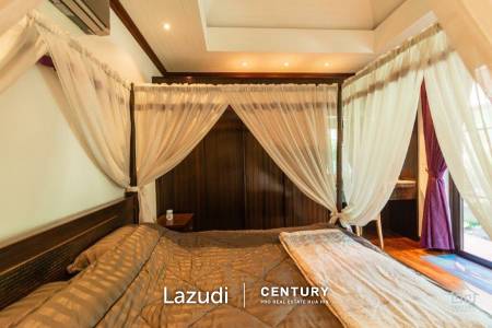 GROVE RESIDENCES : Beautiful Bali Style 3 bed pool villa on large land Plot