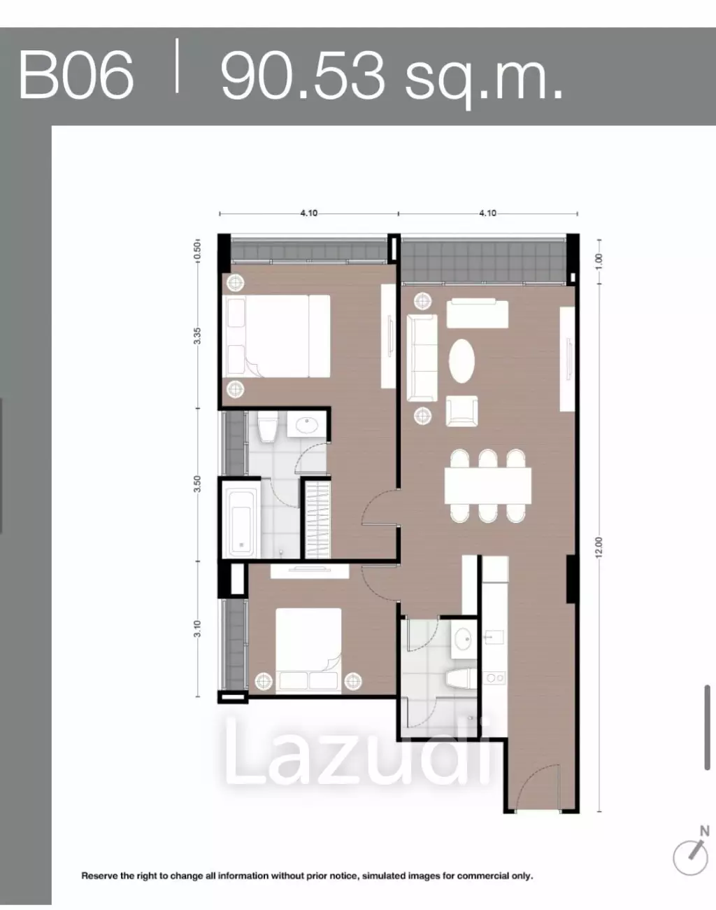 2 Bed 90 SQ.M Noble Above Wireless-Ruamrudee