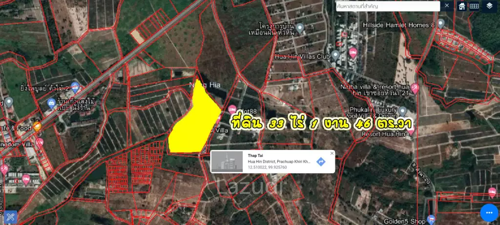Hillside land in Hua-Hin