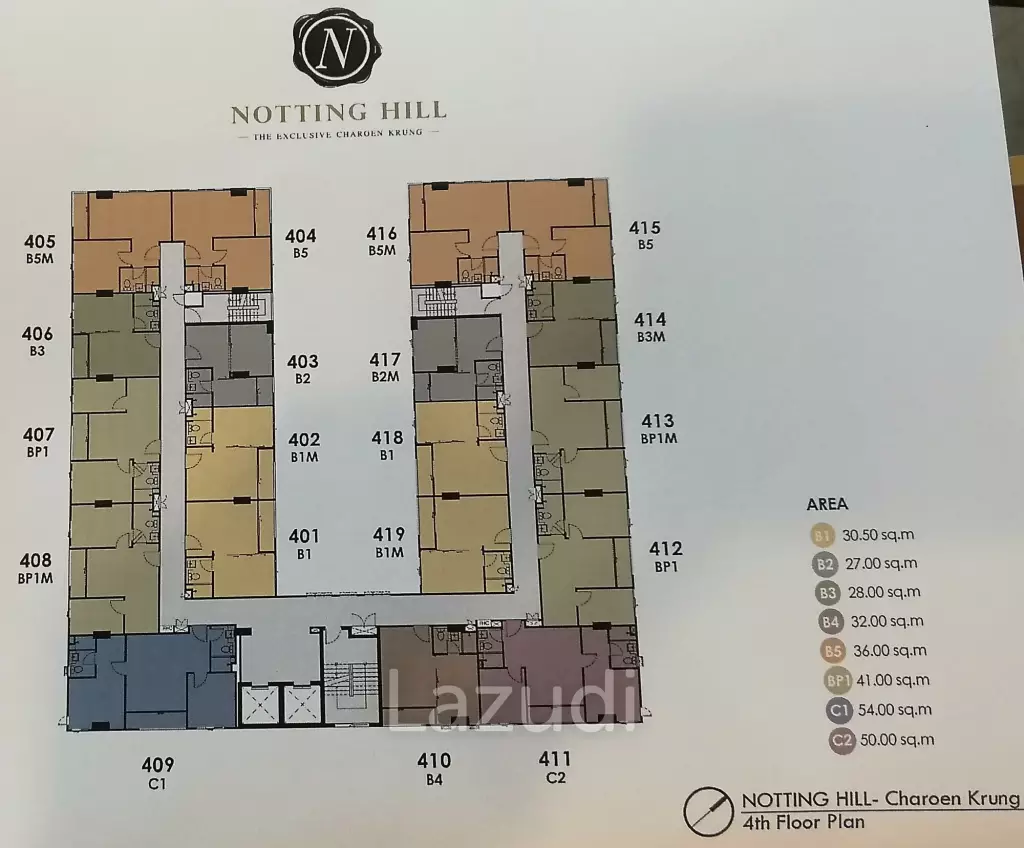 1 Bed 1 Bath 33 SQ.M Notting Hill The Exclusive CharoenKrung