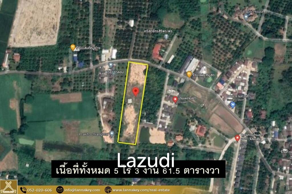 Sell ​​vacant land on the road Filled with a fence in the past.