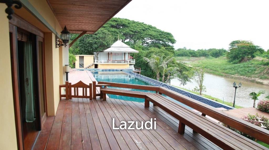 ขายวิลล่าพร้อมสระว่ายน้ำติดกับแม่น้ำปิงในอ.แม่ริม