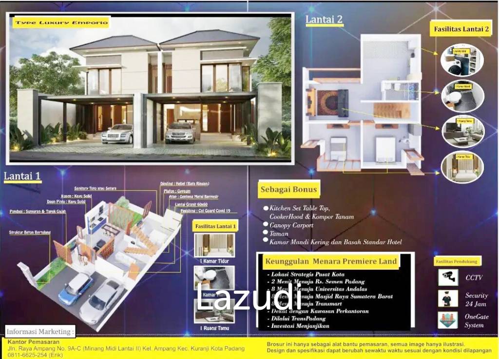Jual Rumah Baru Dekat RS Semen Padang, Universitas Andalas, Kampus UPI YPTK, Masjid Raya Sumatera Barat