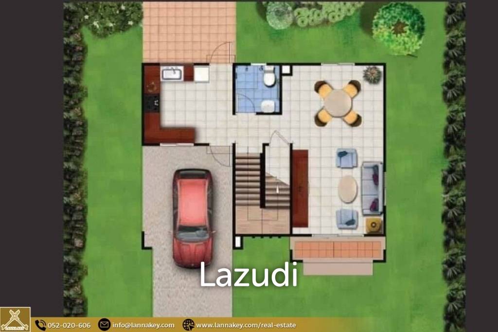 Two-storey house for sale, Baan Kankanok Ville project.