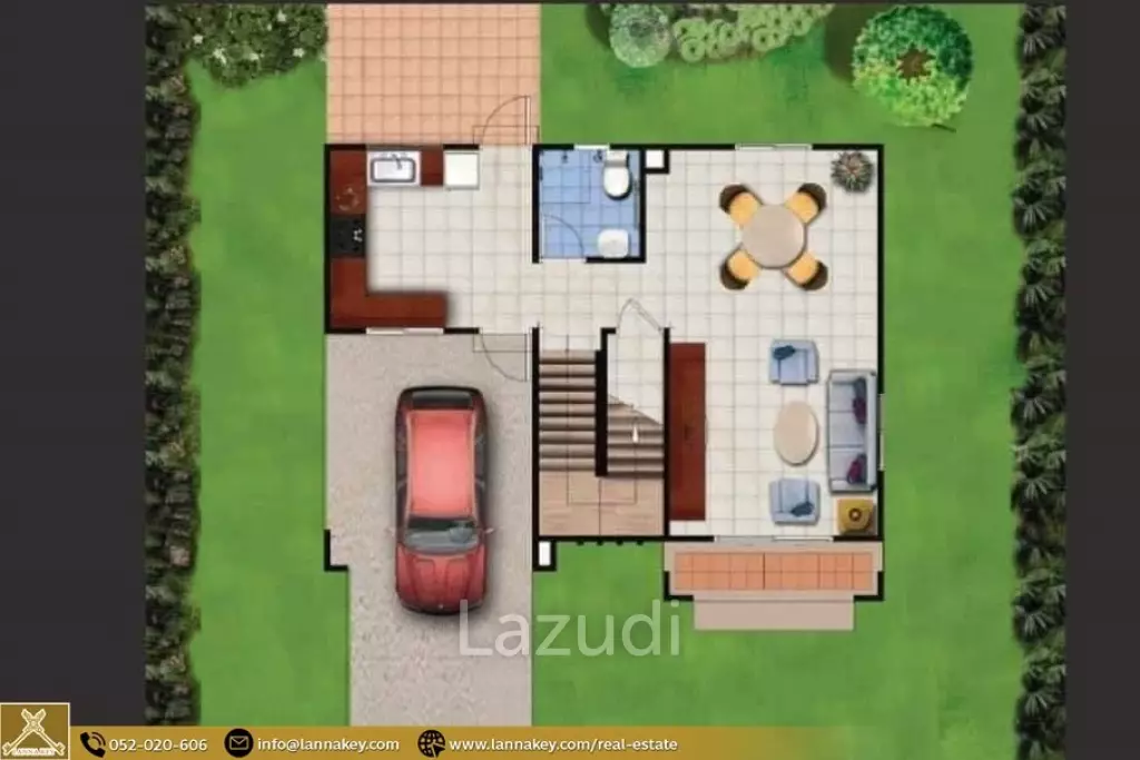 Two-storey house for sale, Baan Kankanok Ville project.