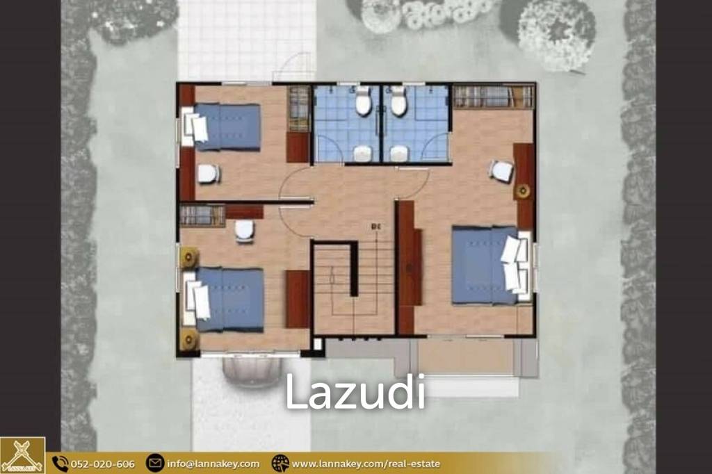 Two-storey house for sale, Baan Kankanok Ville project.