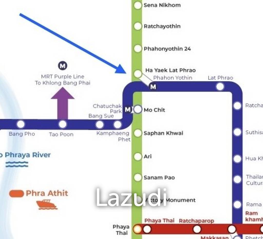 1 Bed 1 Bath 45 SQ.M The Line Phahonyothin Park