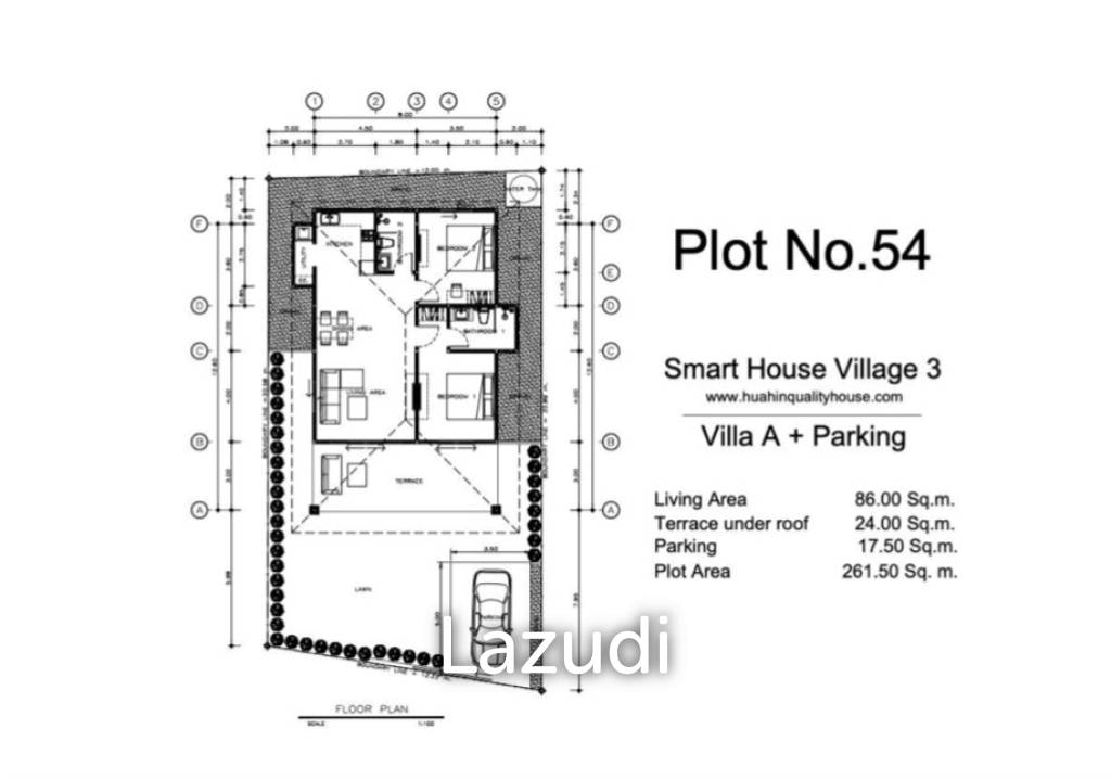 บ้านเดี่ยว 2 ห้องนอน - สมาร์ทเฮ้าส์วิลเลจ 3