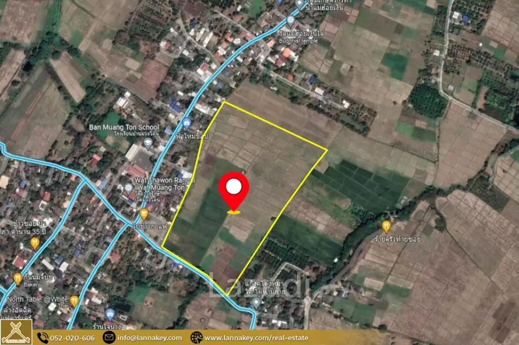 Selling a large plot of land next to the village.