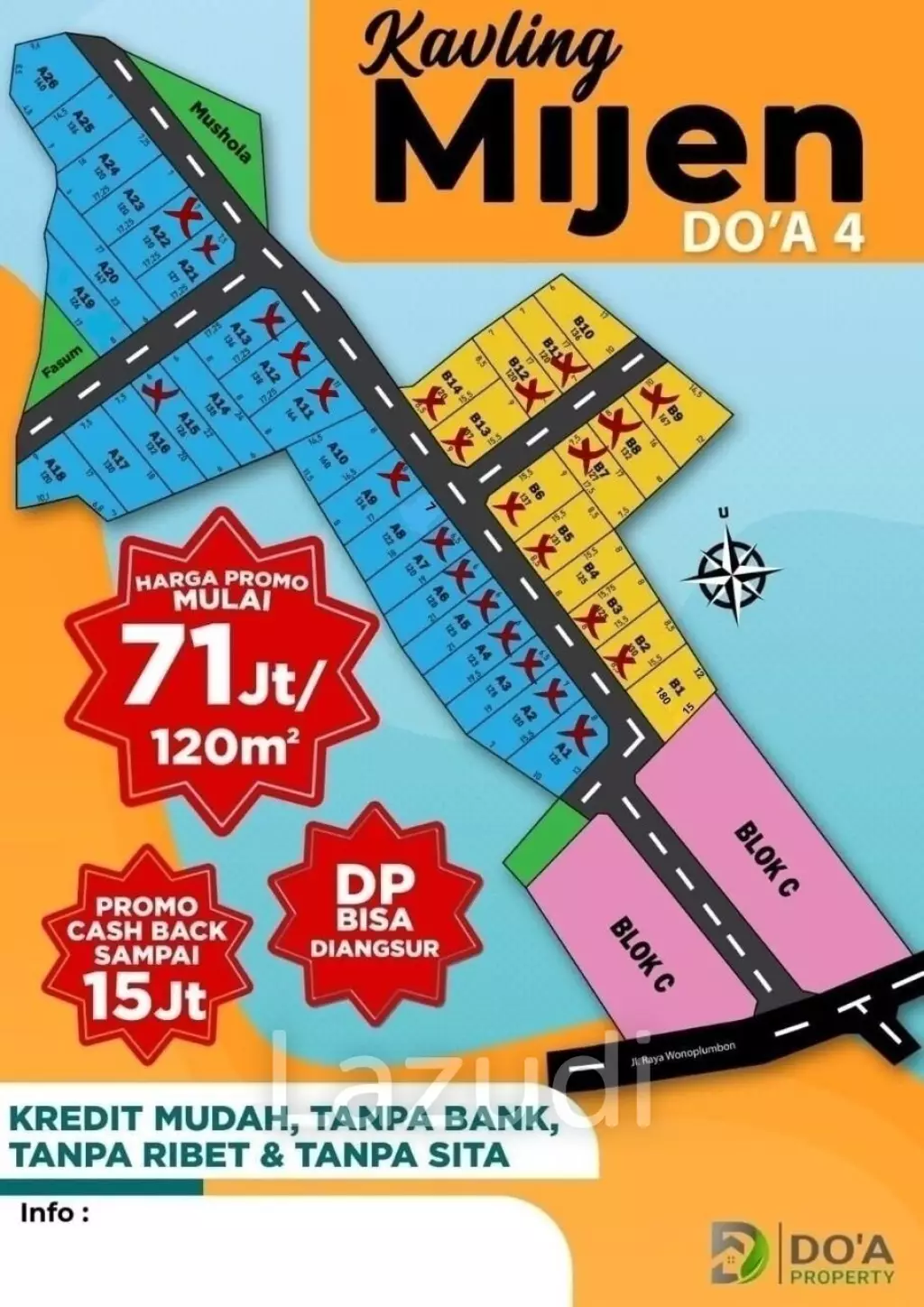 Tanah Kavling Dijual di Kota Semarang Dekat SMP Negeri 44 Semarang, Pasar Mijen, Masjid Kapal, Plaza Danau BSB City