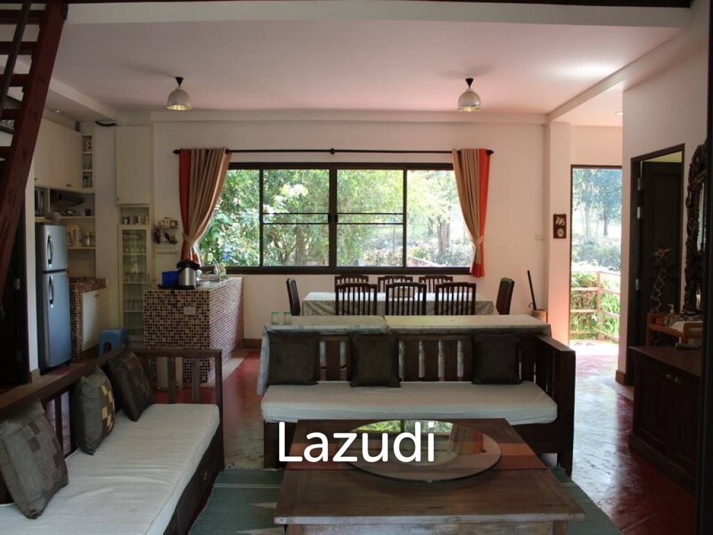 บ้าน 2 ห้องนอนท่ามกลางธรรมชาติ ใกล้วัดร่องขุ่น